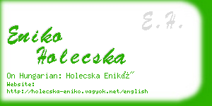 eniko holecska business card